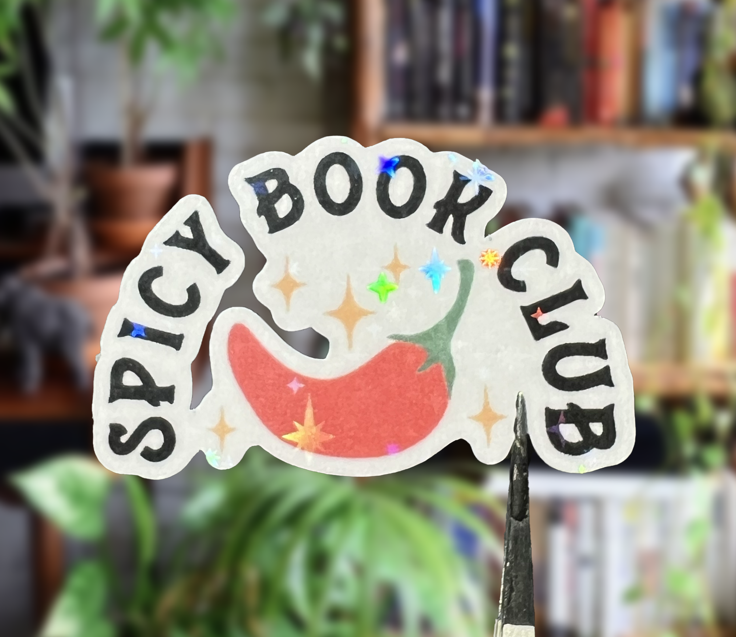 Spicy Book Club Holographic Sticker